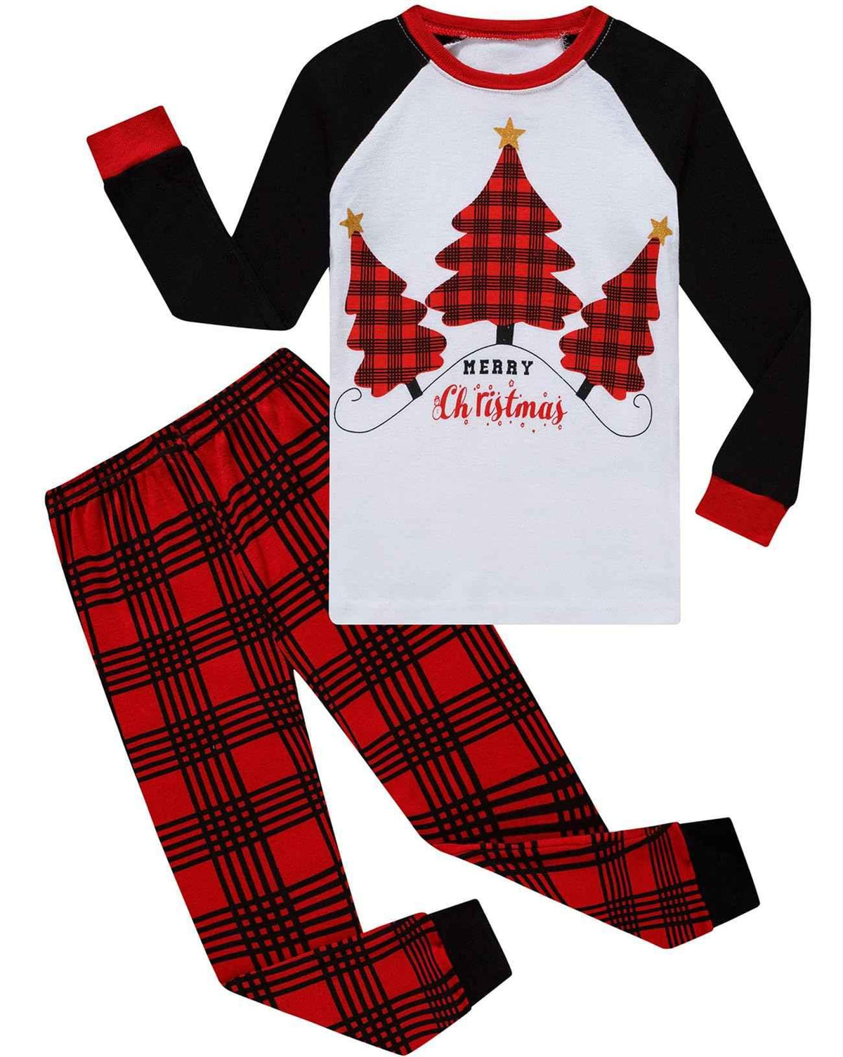 Christmas Pajamas for Kids – Cotton Christmas Tree Sleepwear | Size 8