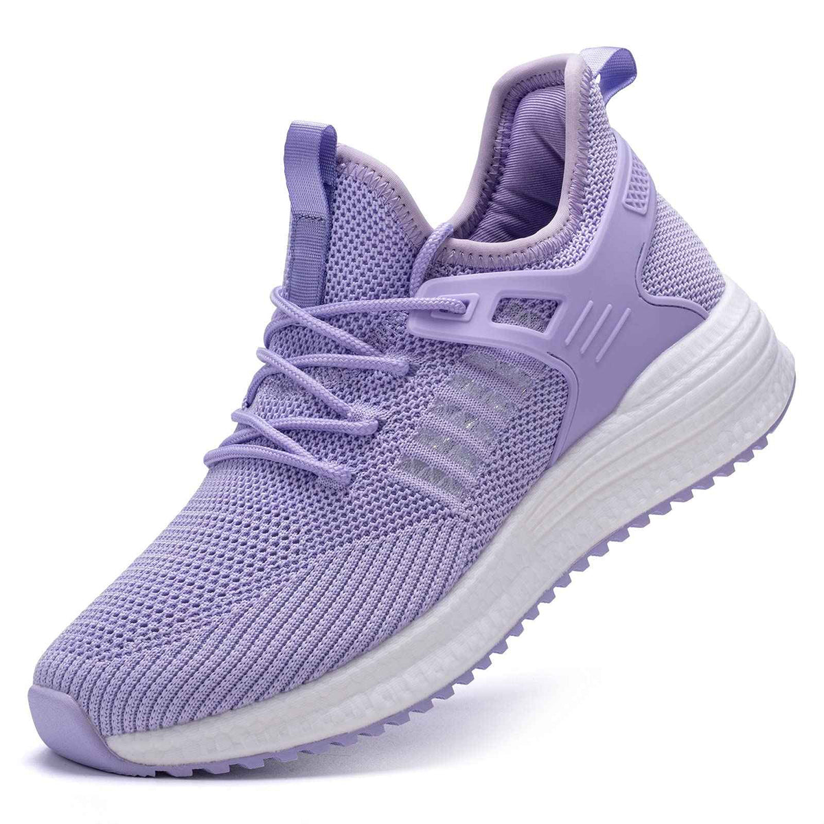 Dolphin Walking Shoes for Women Sneakers - Lightweight Tennis Running Training Athletic Workout Slip on Breathable Fashion Shoe Light Purple