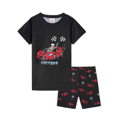 Boys Pajamas – Glow in the Dark Racing Car Sleepwear Set