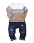 Boys Winter Outfit – Long Sleeve Sweatshirt & Denim Pants | 4T–5T