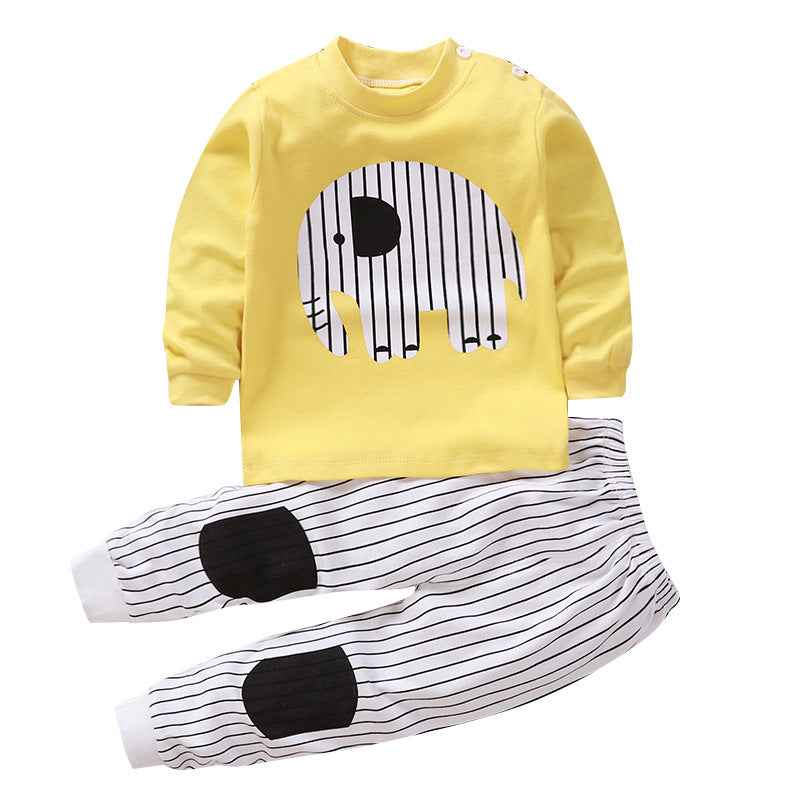 Cotton Baby Clothes Set – Cozy Autumn Pajamas for Kids