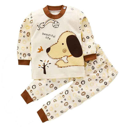 Cotton Baby Clothes Set – Cozy Autumn Pajamas for Kids
