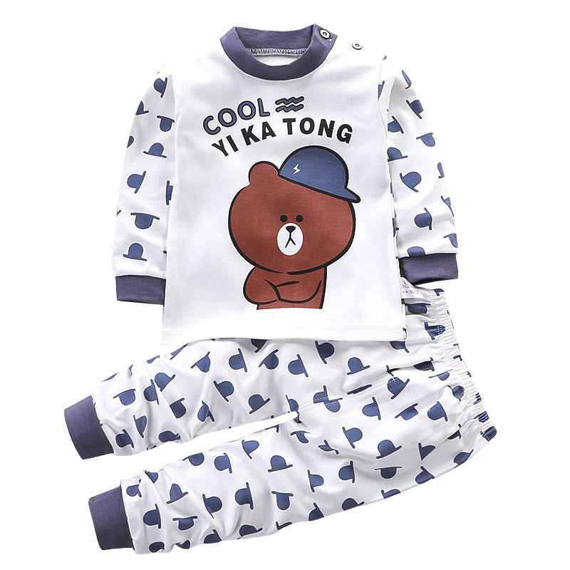 Cotton Baby Clothes Set – Cozy Autumn Pajamas for Kids