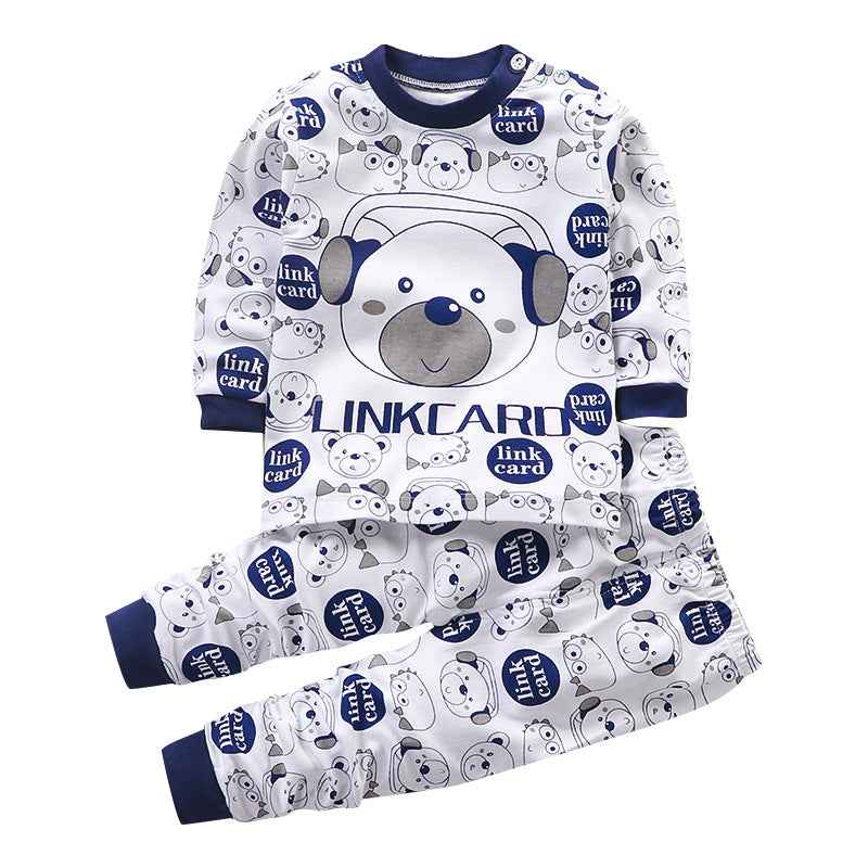 Cotton Baby Clothes Set – Cozy Autumn Pajamas for Kids