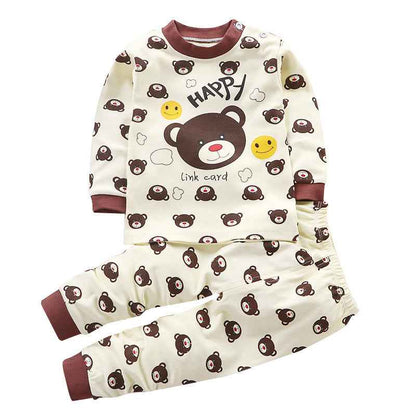 Cotton Baby Clothes Set – Cozy Autumn Pajamas for Kids