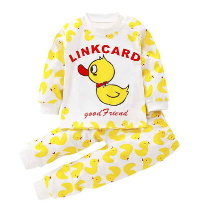 Cotton Baby Clothes Set – Cozy Autumn Pajamas for Kids