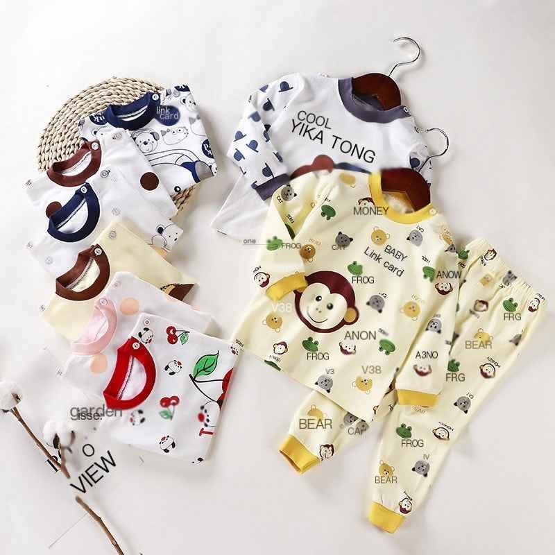 Cotton Baby Clothes Set – Cozy Autumn Pajamas for Kids