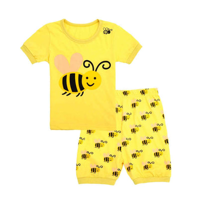Girls Pajamas – Cotton Summer Short Sleeve Sleepwear Set