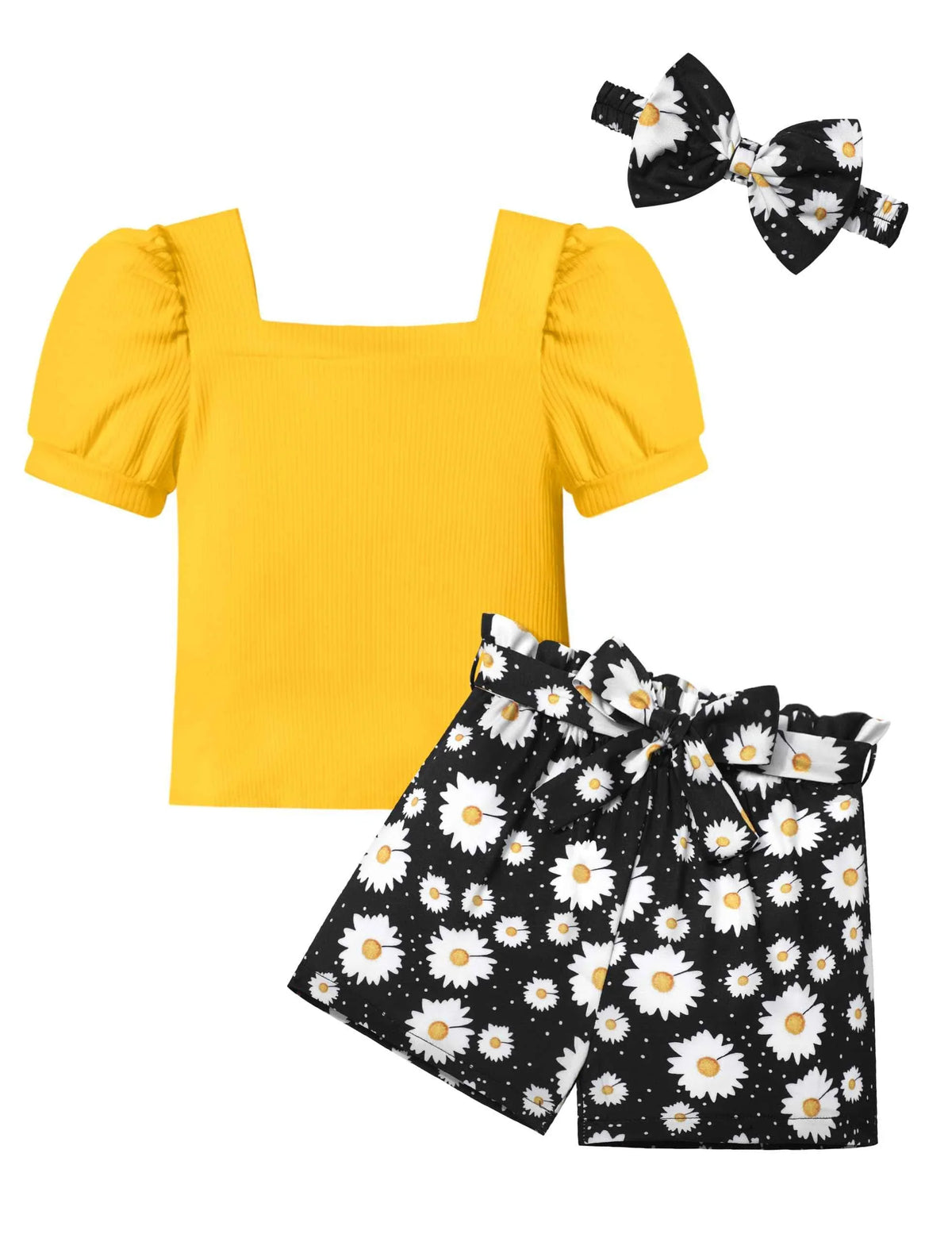 Girls Summer Outfit – Short Sleeve Top &amp; Shorts Set | BAVADER