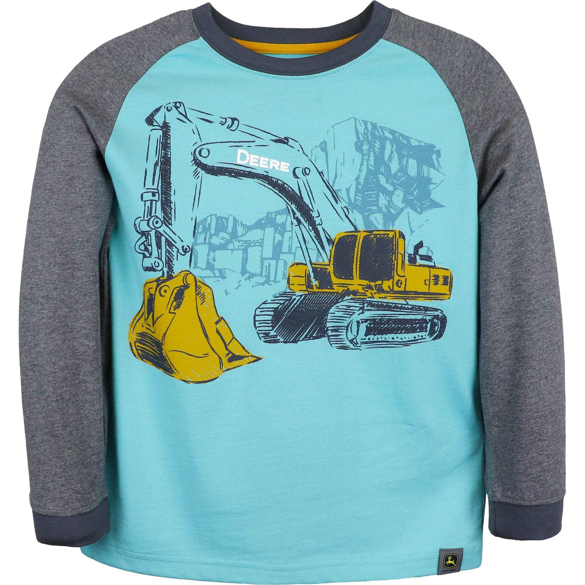 John Deere Kids Shirt – Boys Long Sleeve Mountain Blue