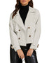 luvamia Jackets for Women Fashion Office Jackets for Women Womens Winter Trench Coat Cute Clothes Womens Office Attire Womens Clothes Womens Winter Coats Light Gray X-Large Fits Size 16 / Size 18