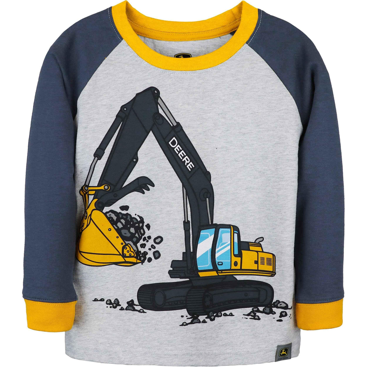 Toddler Boys Shirt – John Deere Construction T-Shirt | Gray