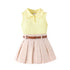 Toddler Girl Skirt Outfit – Knit Vest & Pleated Skirt Set