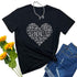 YITAN Women Graphic Tees Cute Shirts Casual Cotton Clothes Black Small